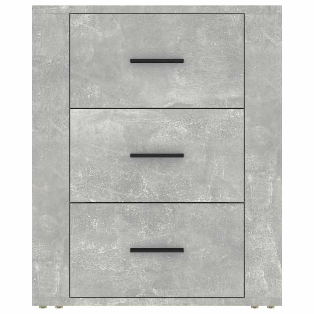 sengebord 50x36x60 cm konstrueret træ betongrå