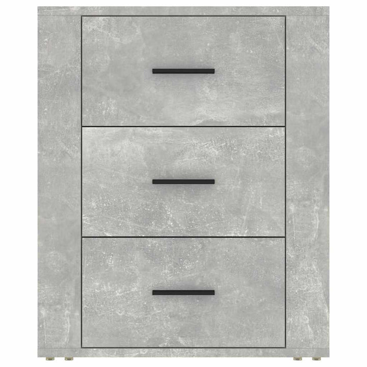 sengebord 50x36x60 cm konstrueret træ betongrå