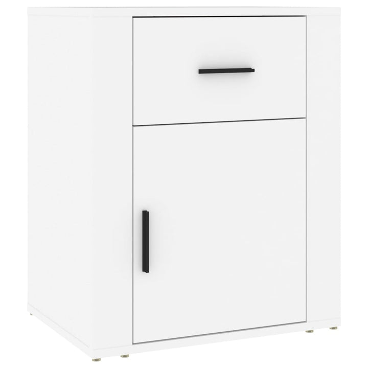 sengebord 50x36x60 cm konstrueret træ hvid