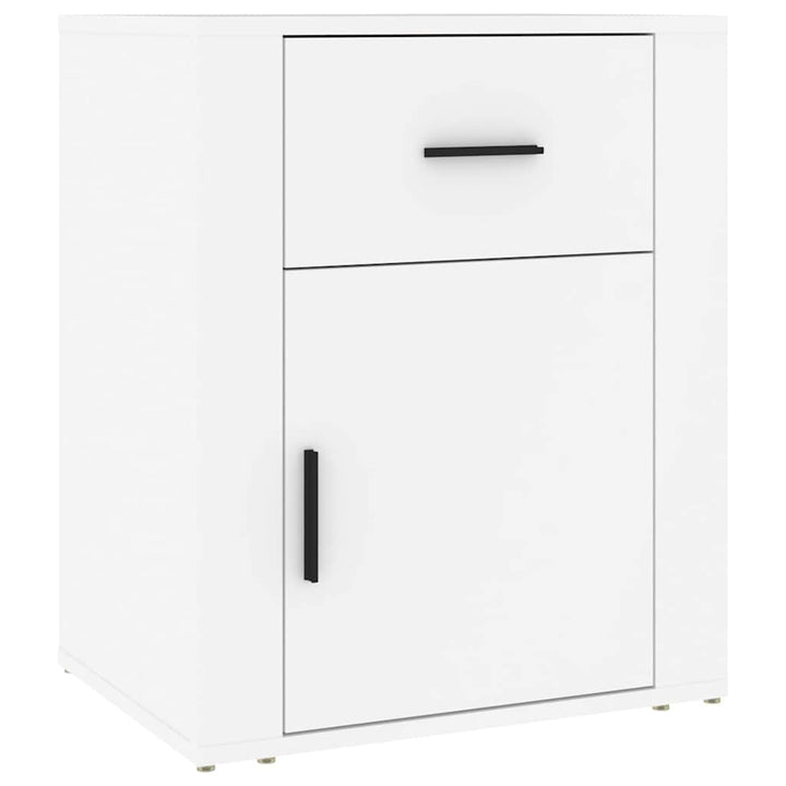 sengebord 50x36x60 cm konstrueret træ hvid