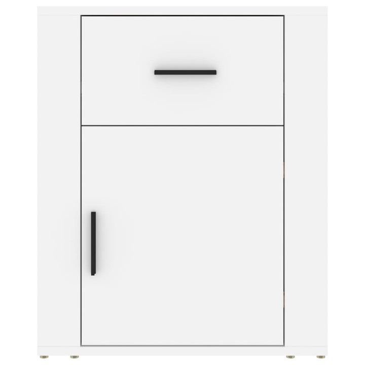 sengebord 50x36x60 cm konstrueret træ hvid