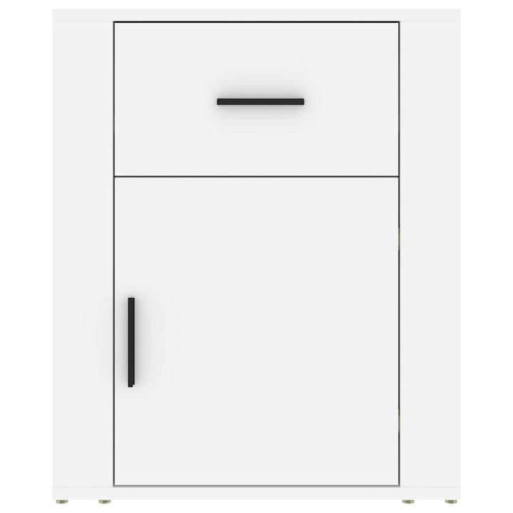 sengebord 50x36x60 cm konstrueret træ hvid