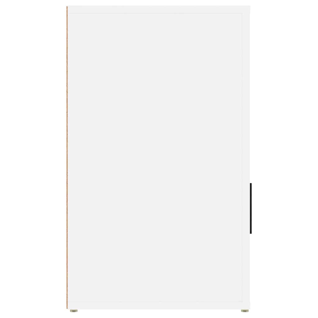 sengebord 50x36x60 cm konstrueret træ hvid