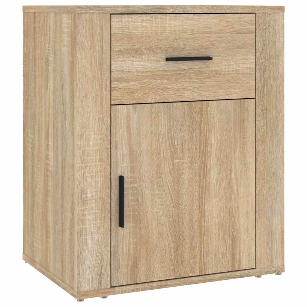 sengebord 50x36x60 cm konstrueret træ Sonoma egetræsfarve