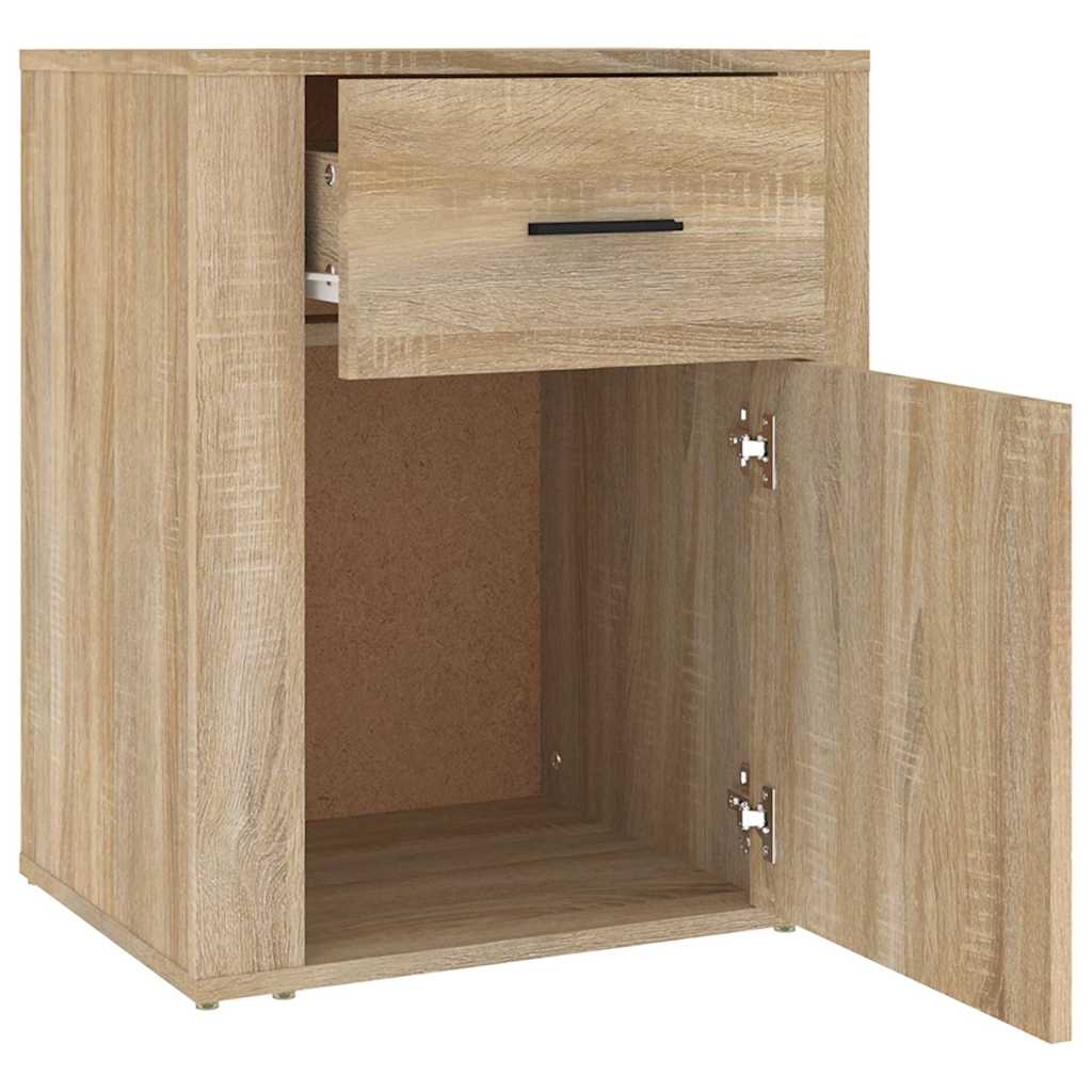 sengebord 50x36x60 cm konstrueret træ Sonoma egetræsfarve