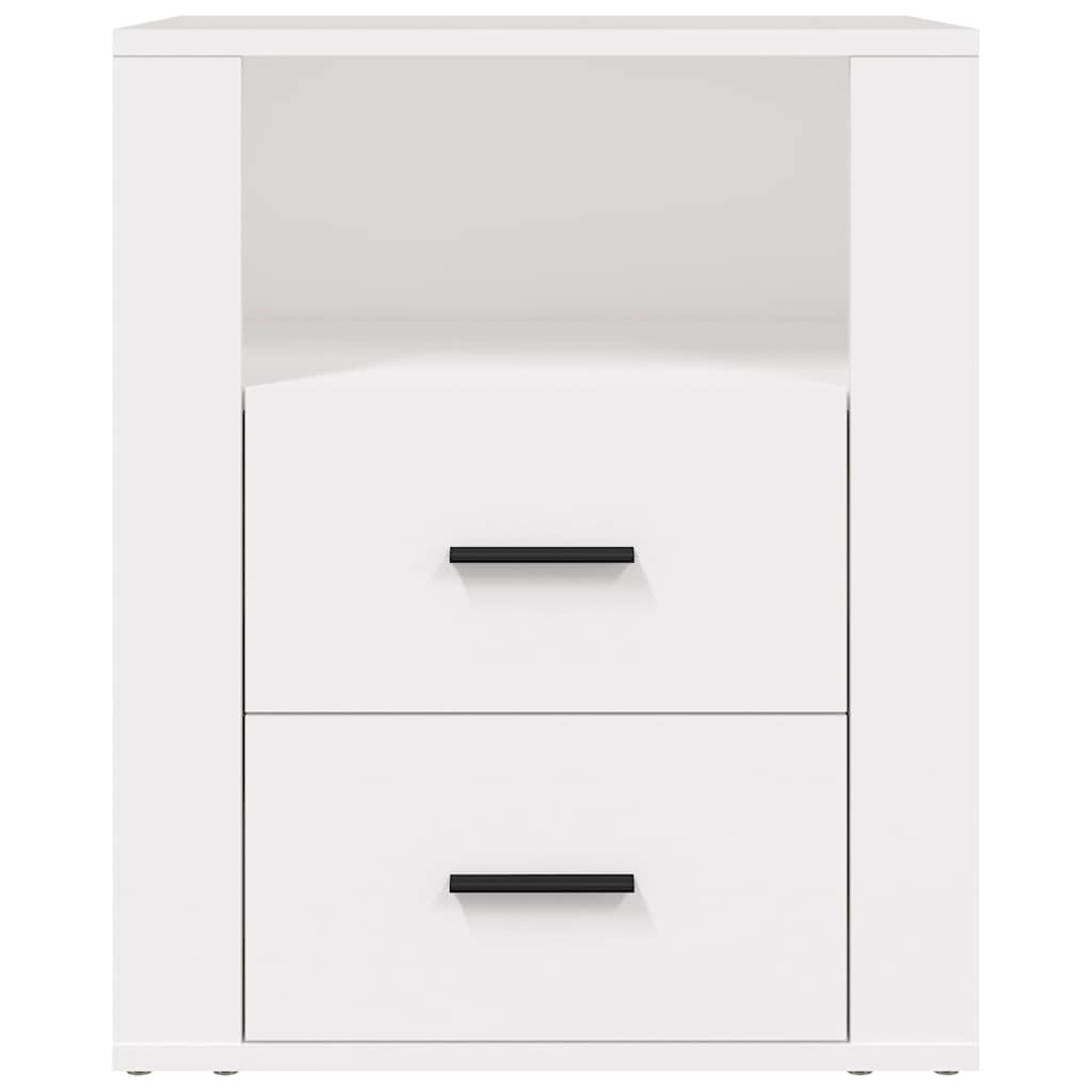 sengebord 50x36x60 cm konstrueret træ hvid