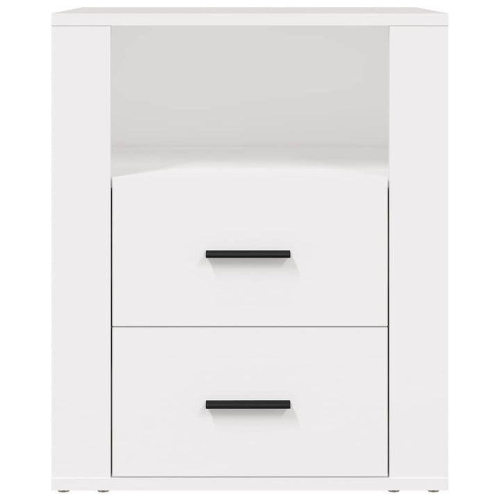 sengebord 50x36x60 cm konstrueret træ hvid