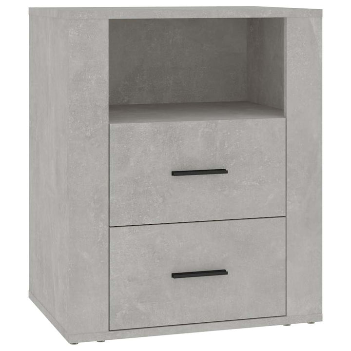 sengebord 50x36x60 cm konstrueret træ betongrå