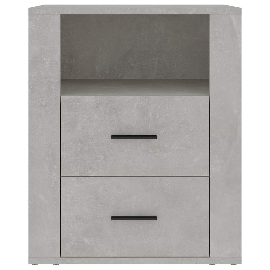 sengebord 50x36x60 cm konstrueret træ betongrå