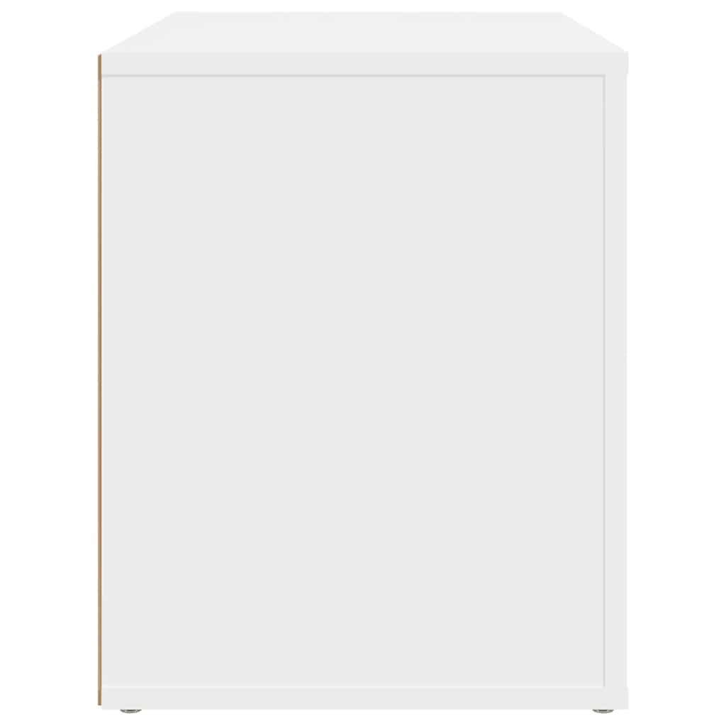 sengebord 60x36x45 cm konstrueret træ hvid