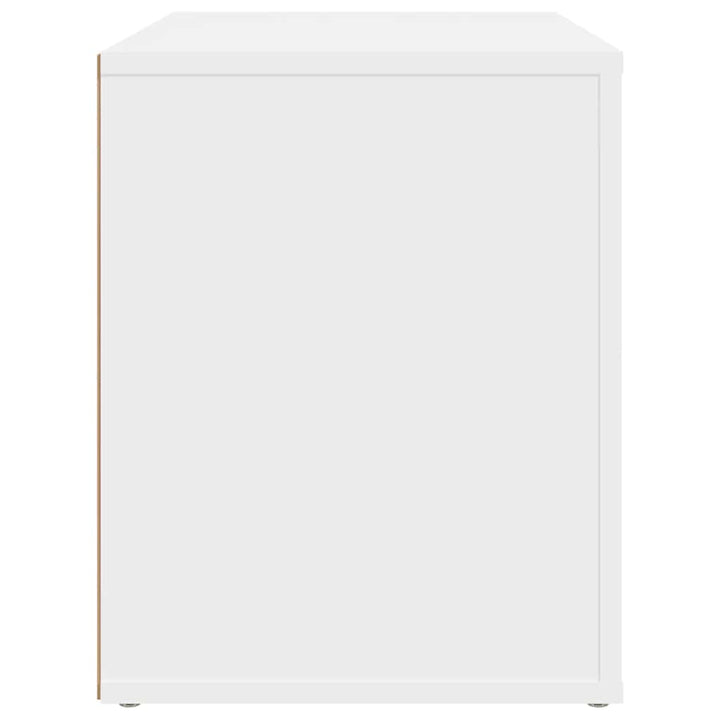 sengebord 60x36x45 cm konstrueret træ hvid