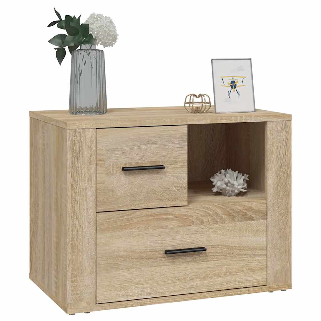 sengebord 60x36x45 cm konstrueret træ Sonoma egetræsfarve