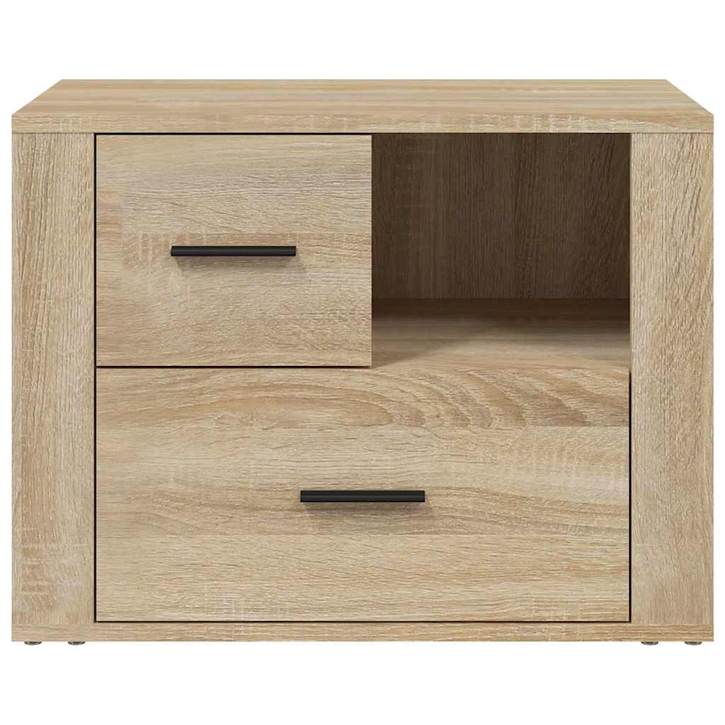 sengebord 60x36x45 cm konstrueret træ Sonoma egetræsfarve