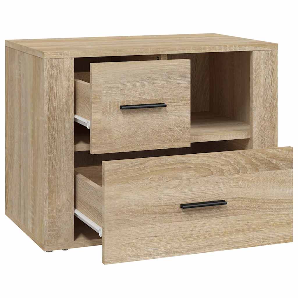 sengebord 60x36x45 cm konstrueret træ Sonoma egetræsfarve