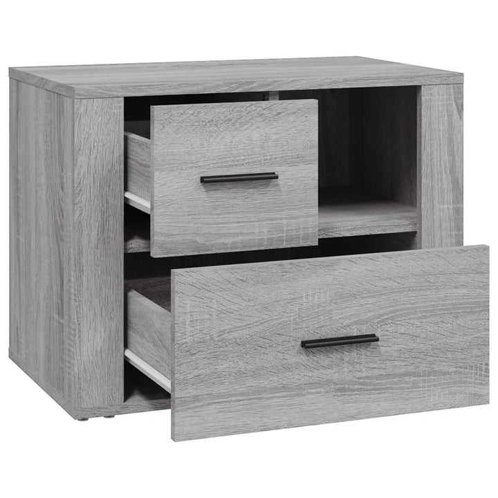 sengebord 60x36x45 cm konstrueret træ grå sonoma-eg
