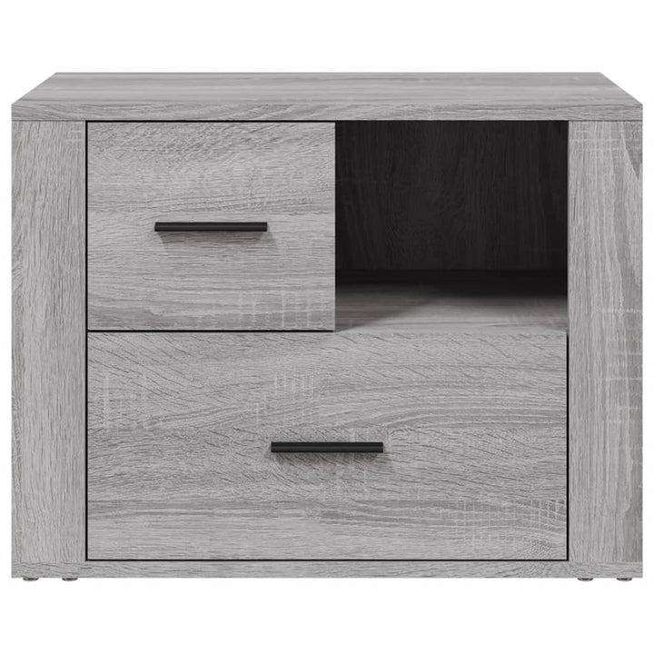 sengebord 60x36x45 cm konstrueret træ grå sonoma-eg