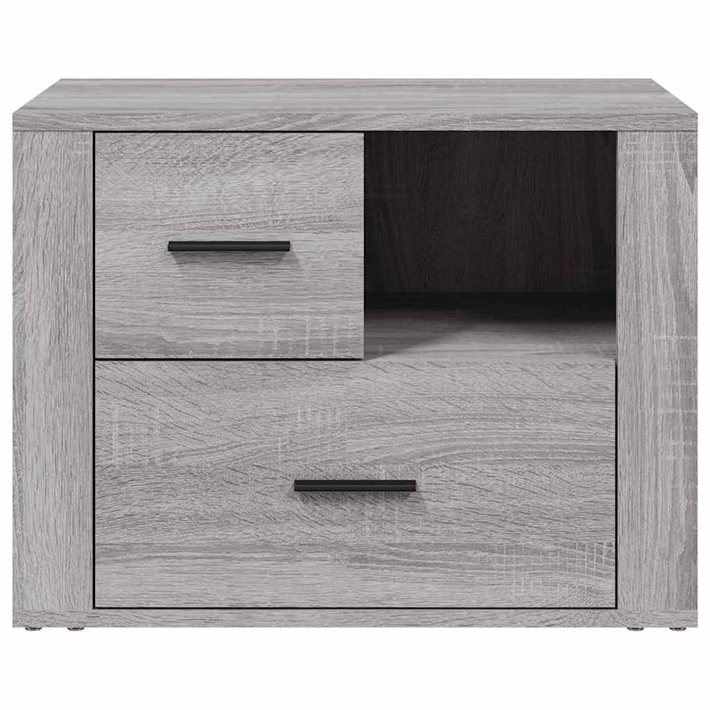 sengebord 60x36x45 cm konstrueret træ grå sonoma-eg