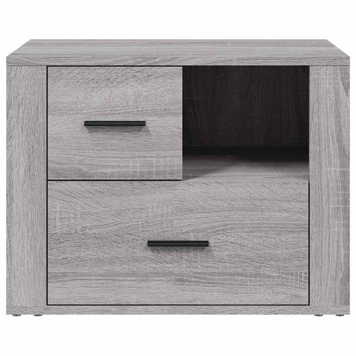sengebord 60x36x45 cm konstrueret træ grå sonoma-eg