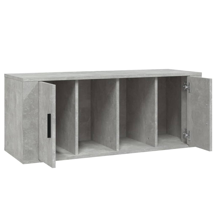 tv-bord 100x35x40 cm konstrueret træ betongrå