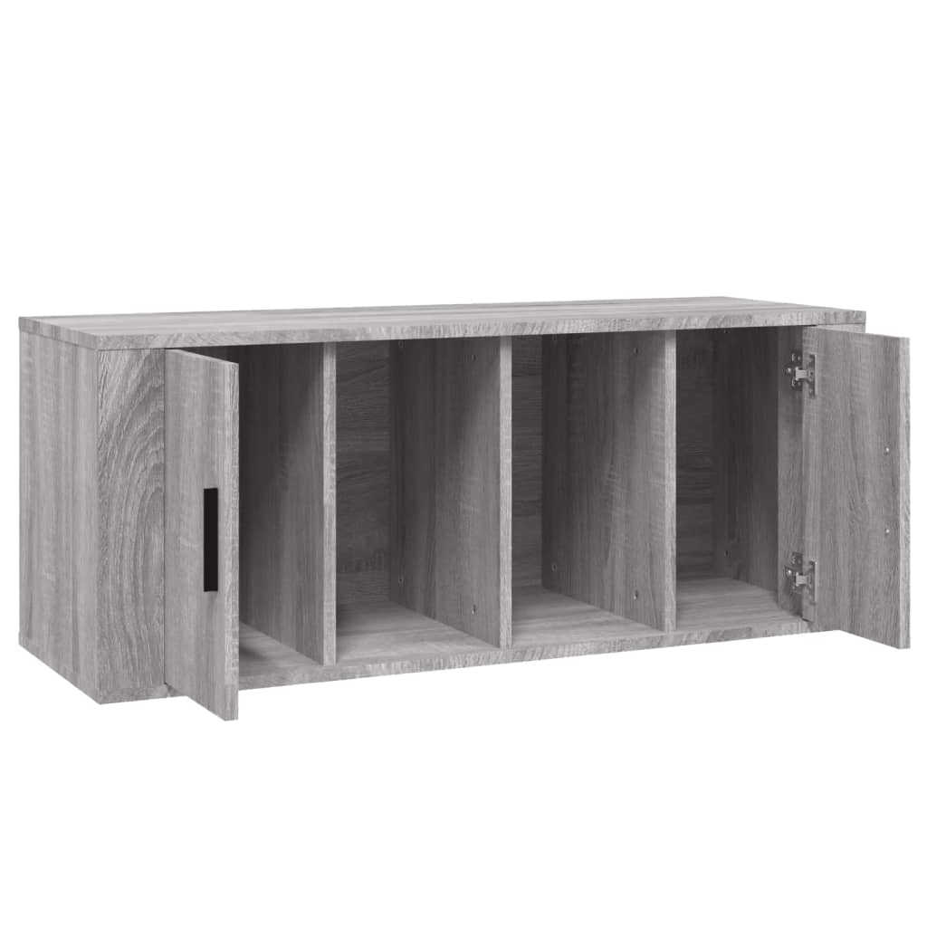 tv-bord 100x35x40 cm konstrueret træ grå sonoma-eg
