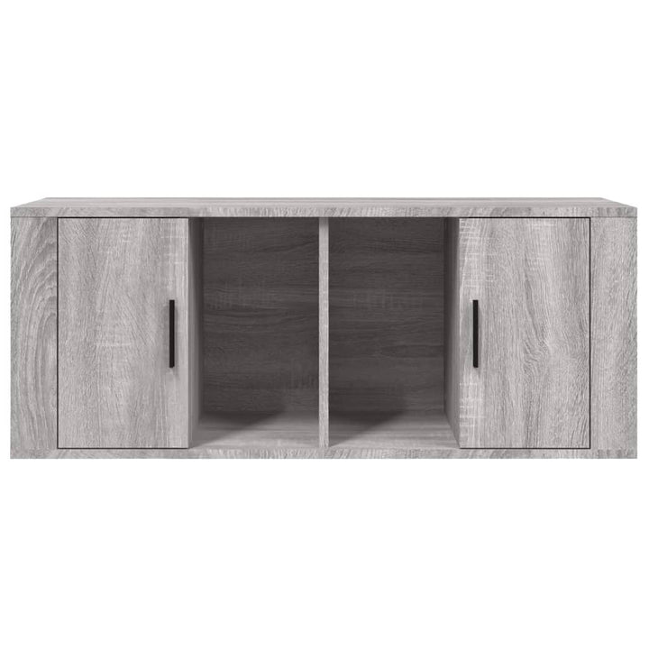 tv-bord 100x35x40 cm konstrueret træ grå sonoma-eg