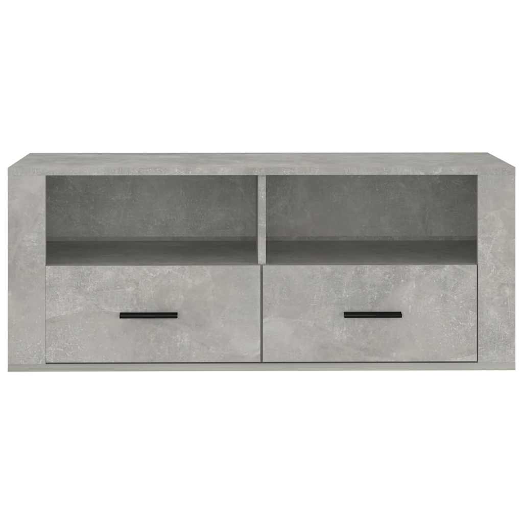 tv-bord 100x35x40 cm konstrueret træ betongrå