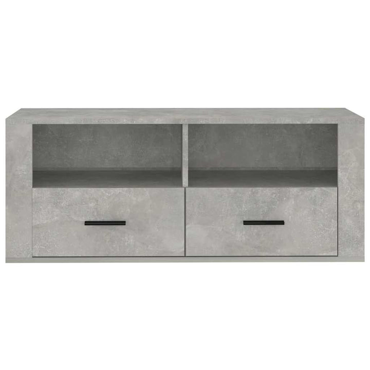 tv-bord 100x35x40 cm konstrueret træ betongrå