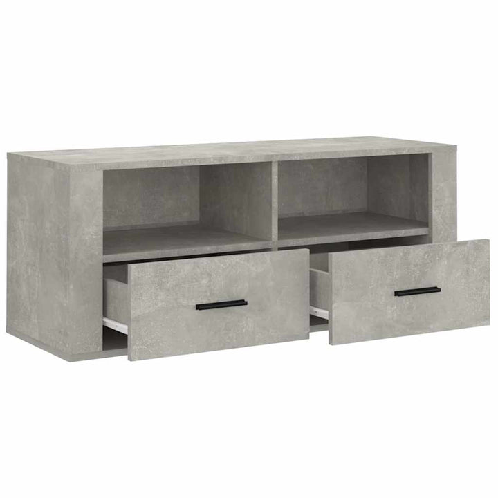 tv-bord 100x35x40 cm konstrueret træ betongrå