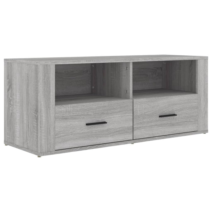 tv-bord 100x35x40 cm konstrueret træ grå sonoma-eg