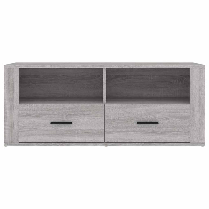 tv-bord 100x35x40 cm konstrueret træ grå sonoma-eg