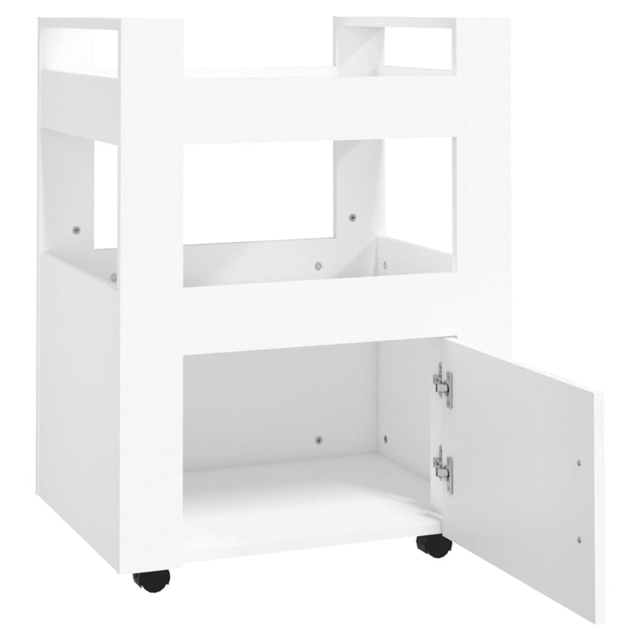 køkkenvogn 60x45x80 cm konstrueret træ hvid