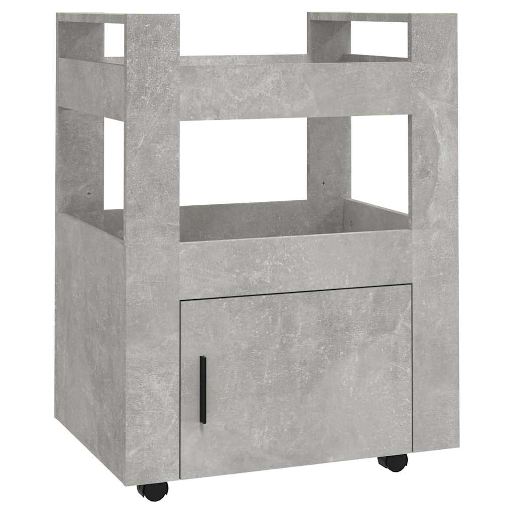 køkkenvogn 60x45x80 cm konstrueret træ betongrå