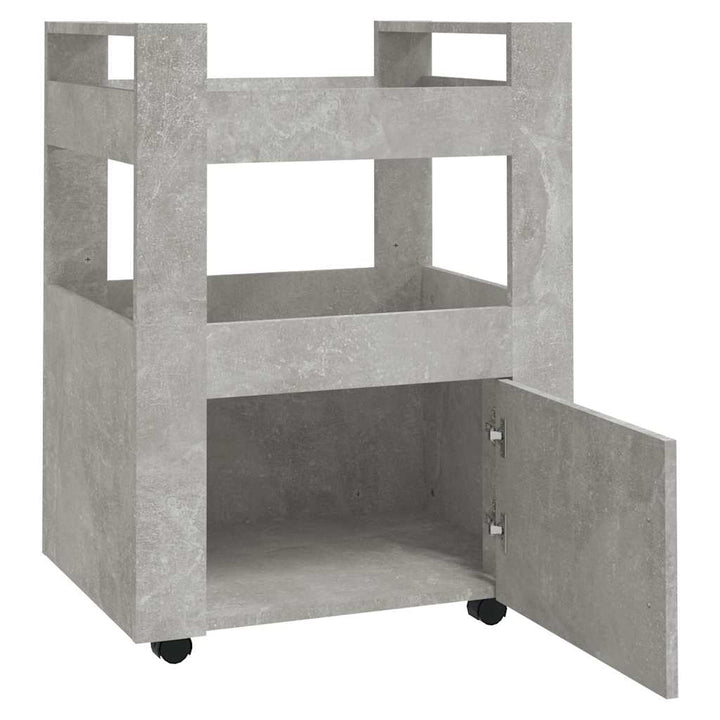 køkkenvogn 60x45x80 cm konstrueret træ betongrå