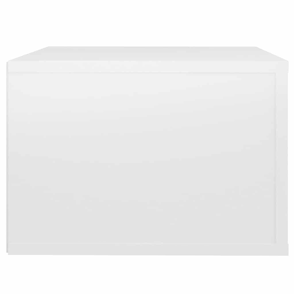 væghængte sengeborde 2 stk. 50x36x25 cm hvid højglans