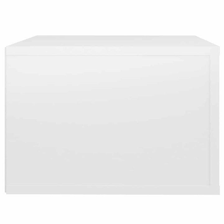 væghængte sengeborde 2 stk. 50x36x25 cm hvid højglans