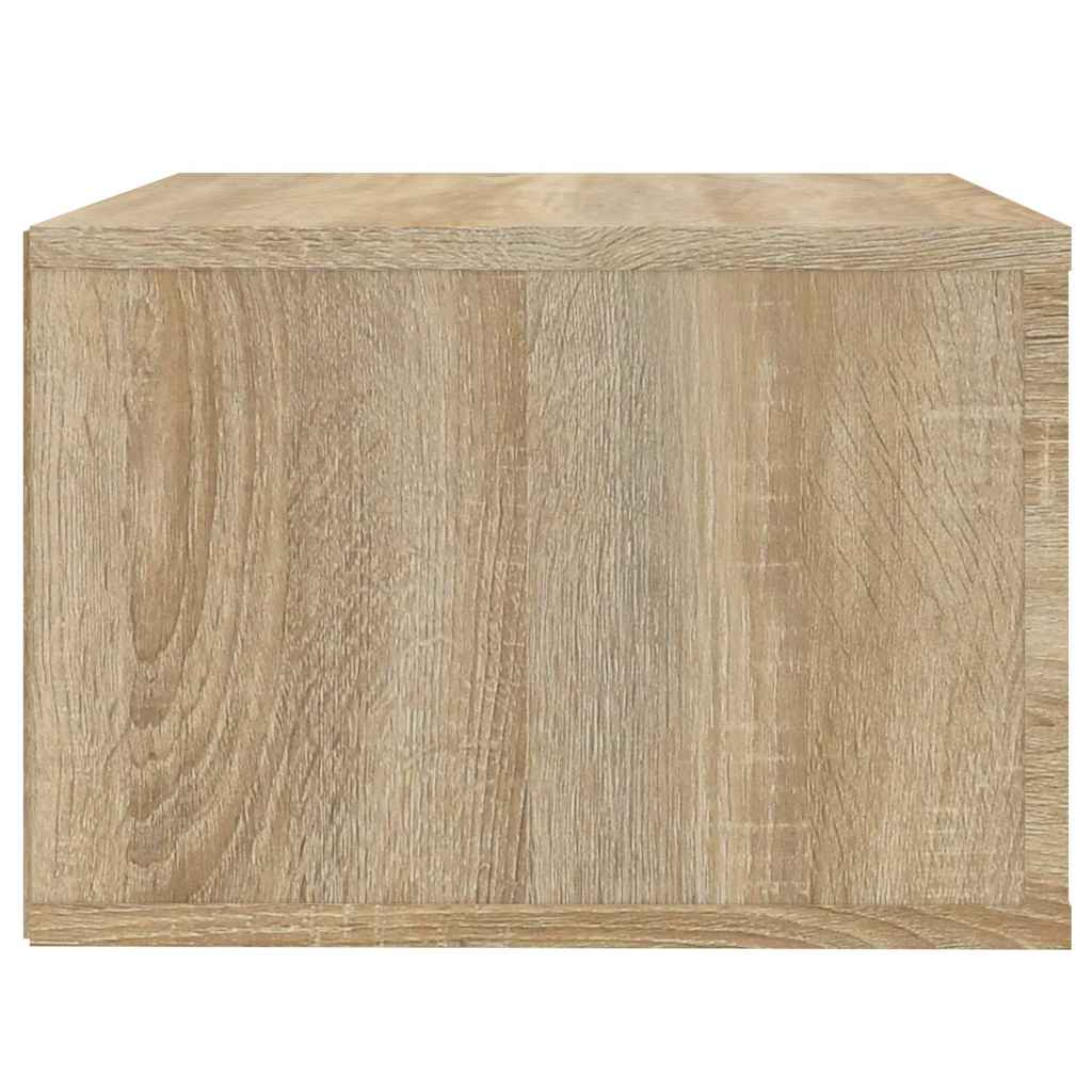 væghængte sengeborde 2 stk. 50x36x25 cm sonoma-eg