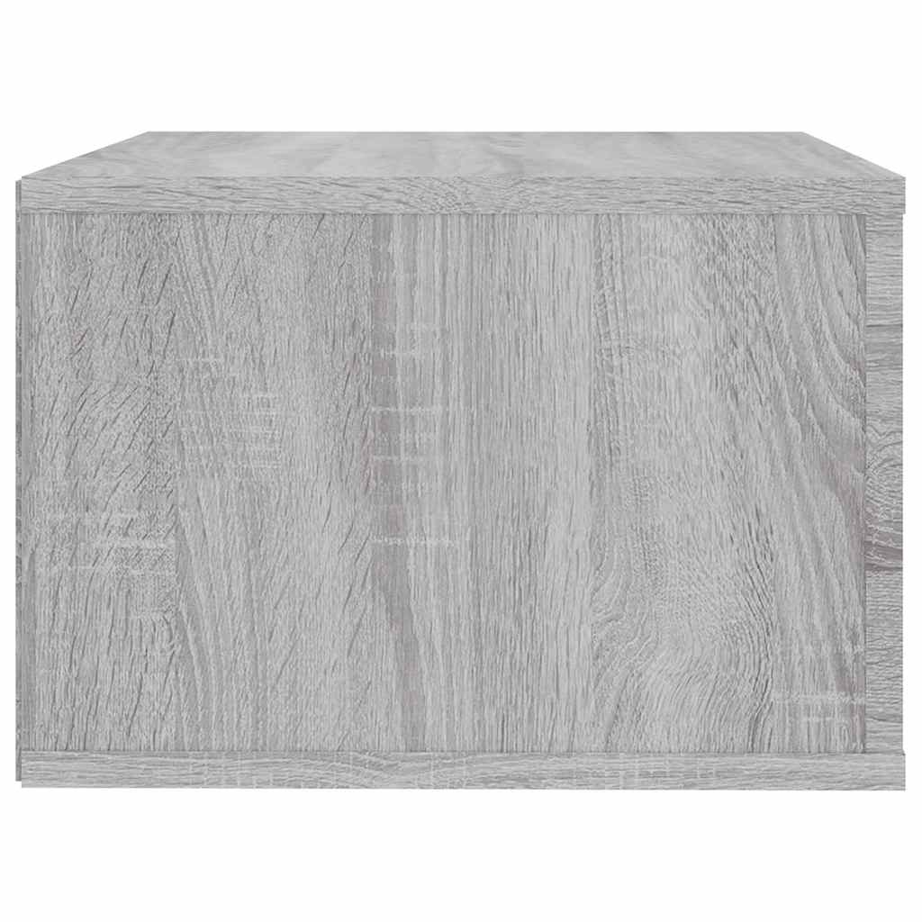 væghængte sengeborde 2 stk. 50x36x25 cm grå sonoma-eg