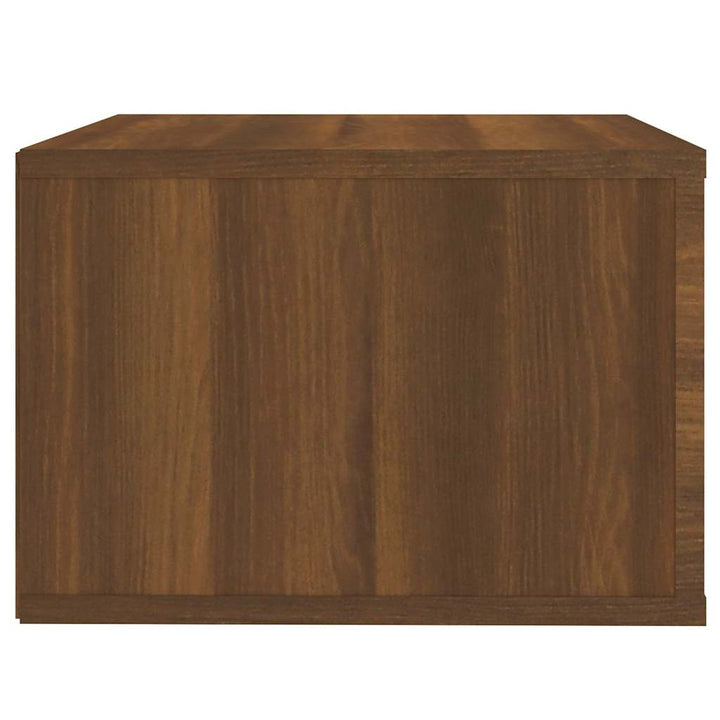 væghængt sengebord 50x36x25 cm brun egetræsfarve