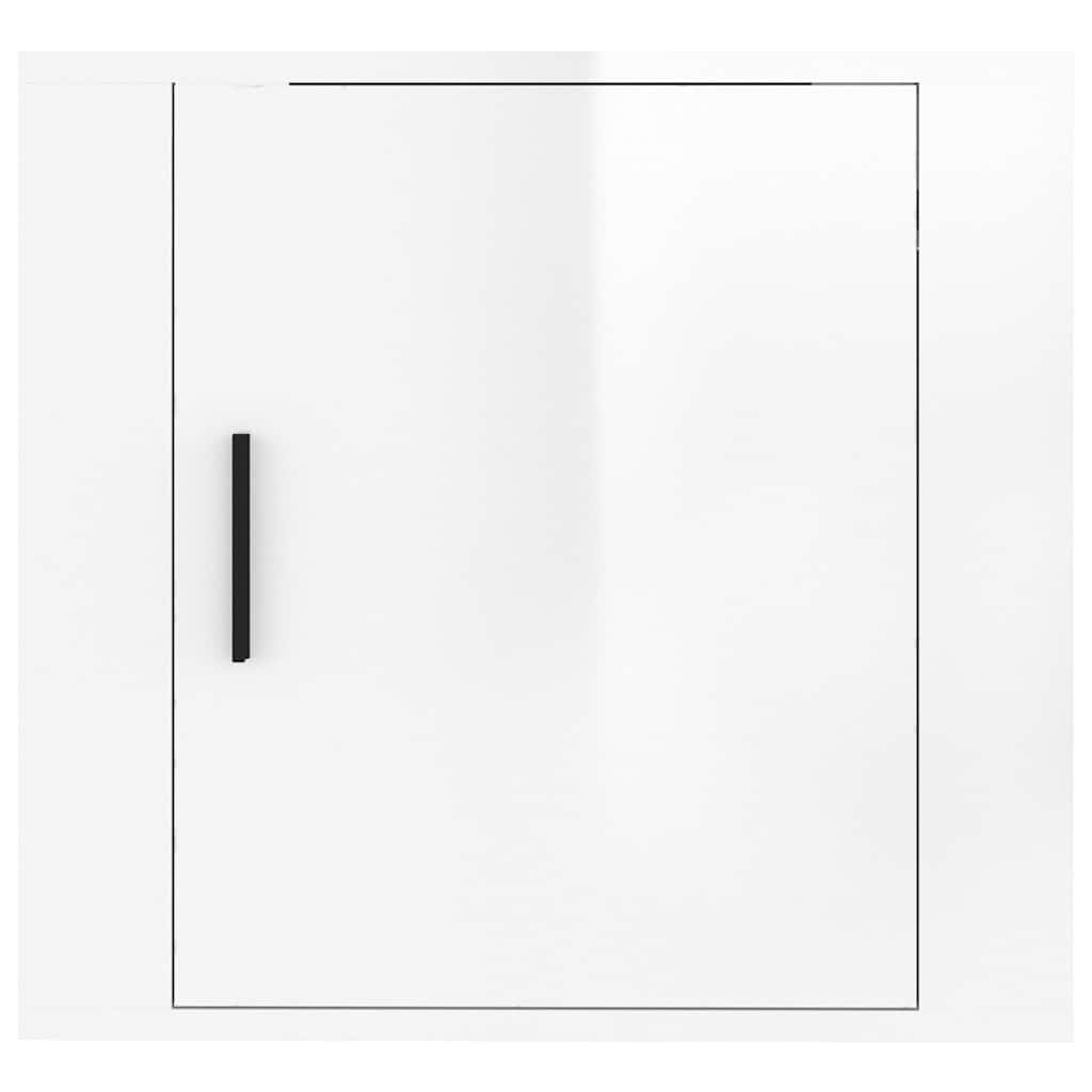 væghængte sengeborde 2 stk. 50x30x47 cm hvid højglans