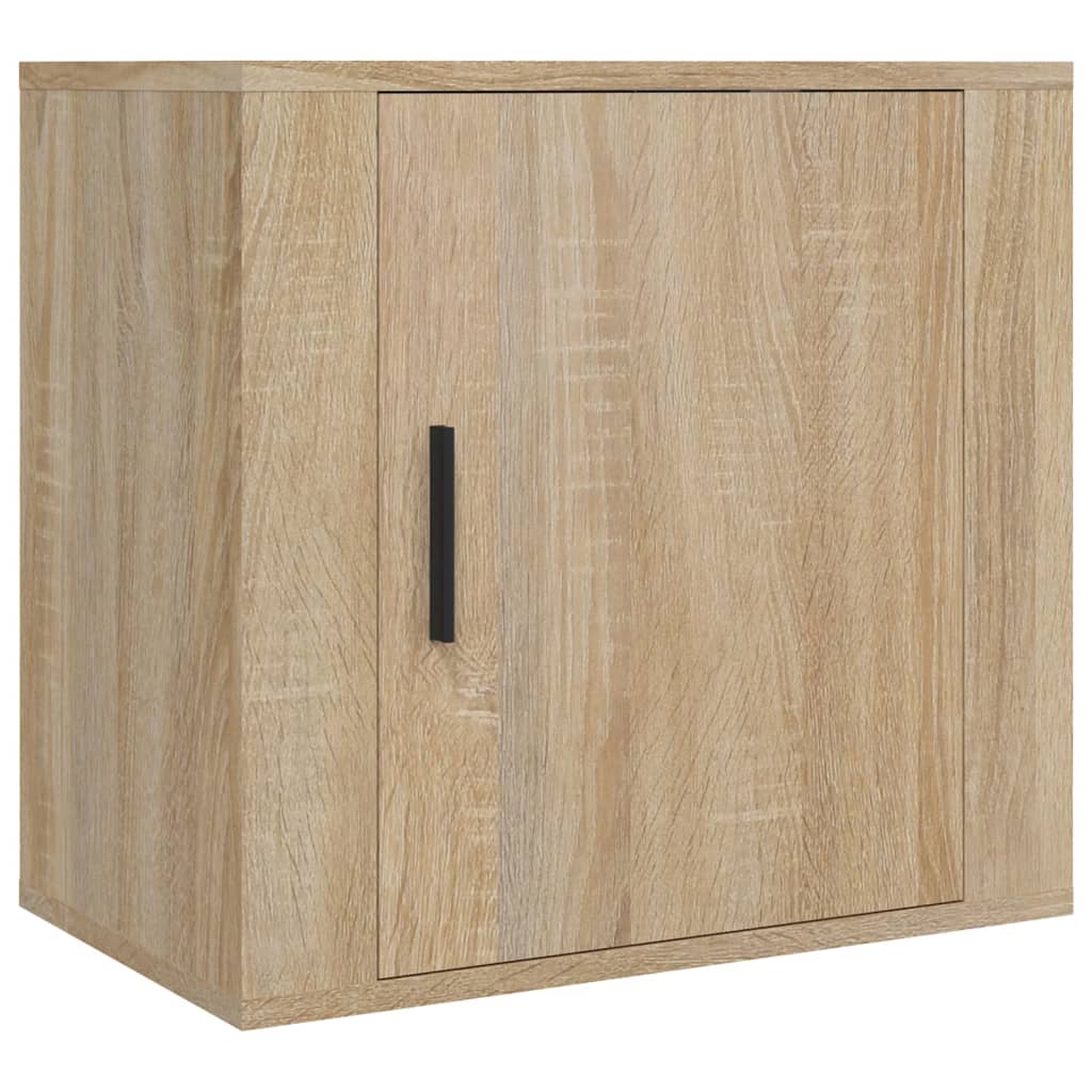 væghængte sengeborde 2 stk. 50x30x47 cm sonoma-eg