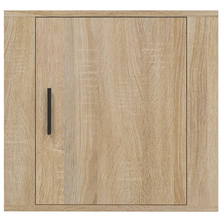 væghængte sengeborde 2 stk. 50x30x47 cm sonoma-eg