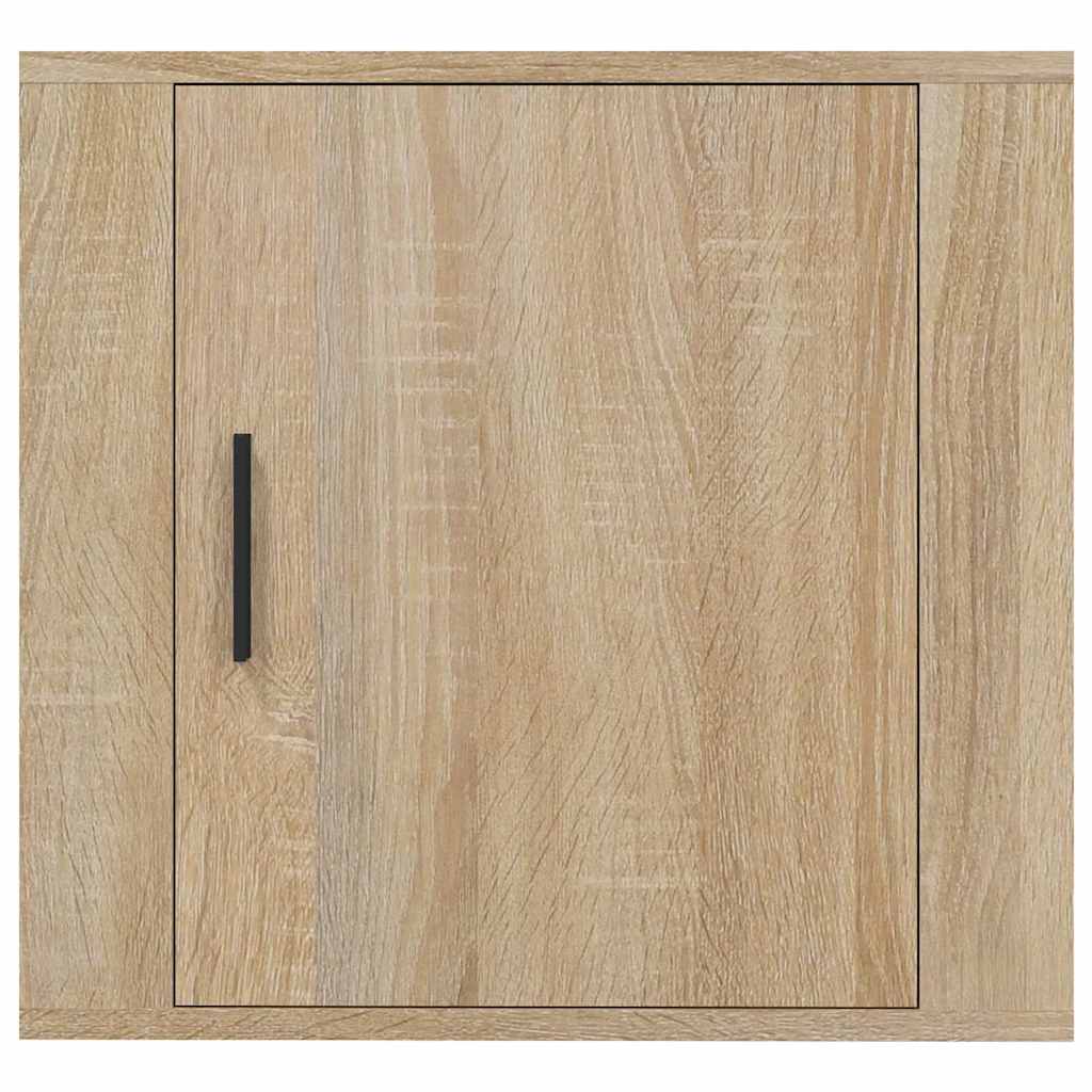 væghængte sengeborde 2 stk. 50x30x47 cm sonoma-eg