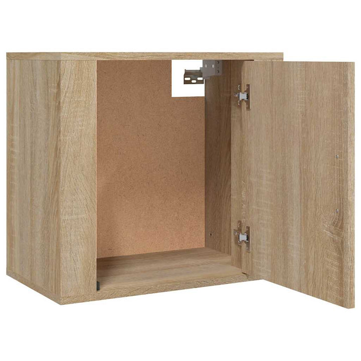 væghængte sengeborde 2 stk. 50x30x47 cm sonoma-eg