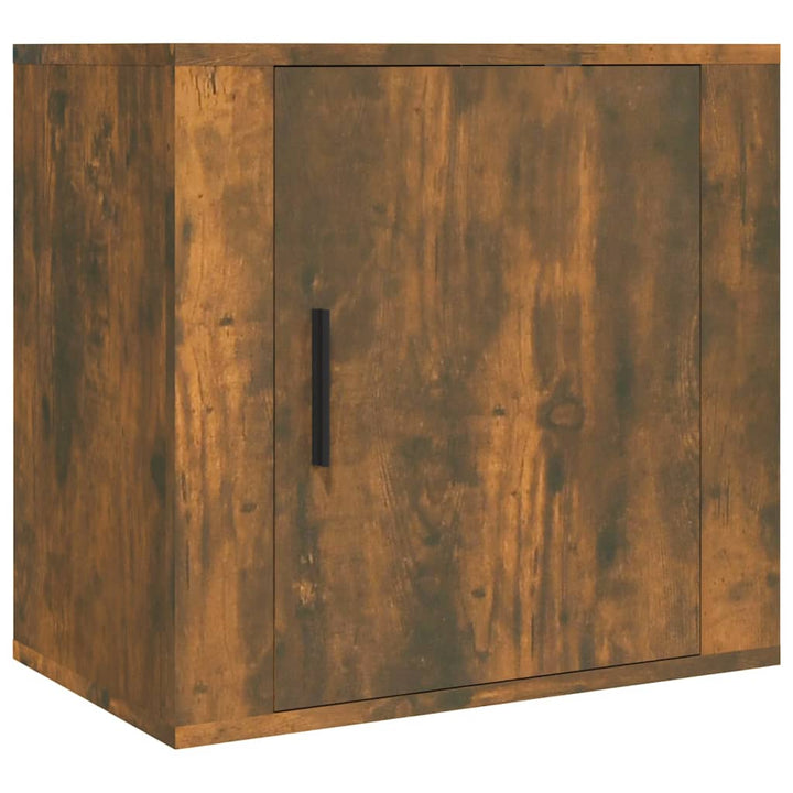 væghængte sengeborde 2 stk. 50x30x47 cm røget egetræsfarve