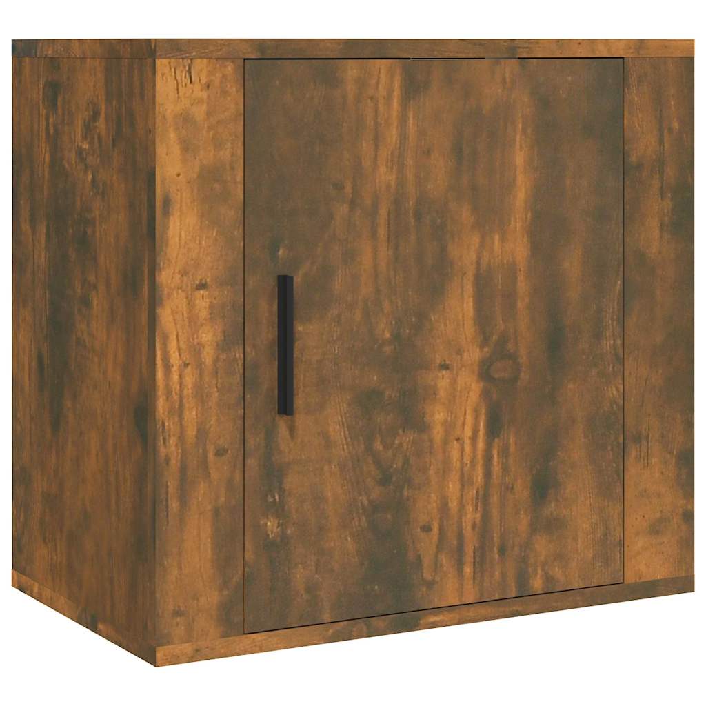 væghængte sengeborde 2 stk. 50x30x47 cm røget egetræsfarve