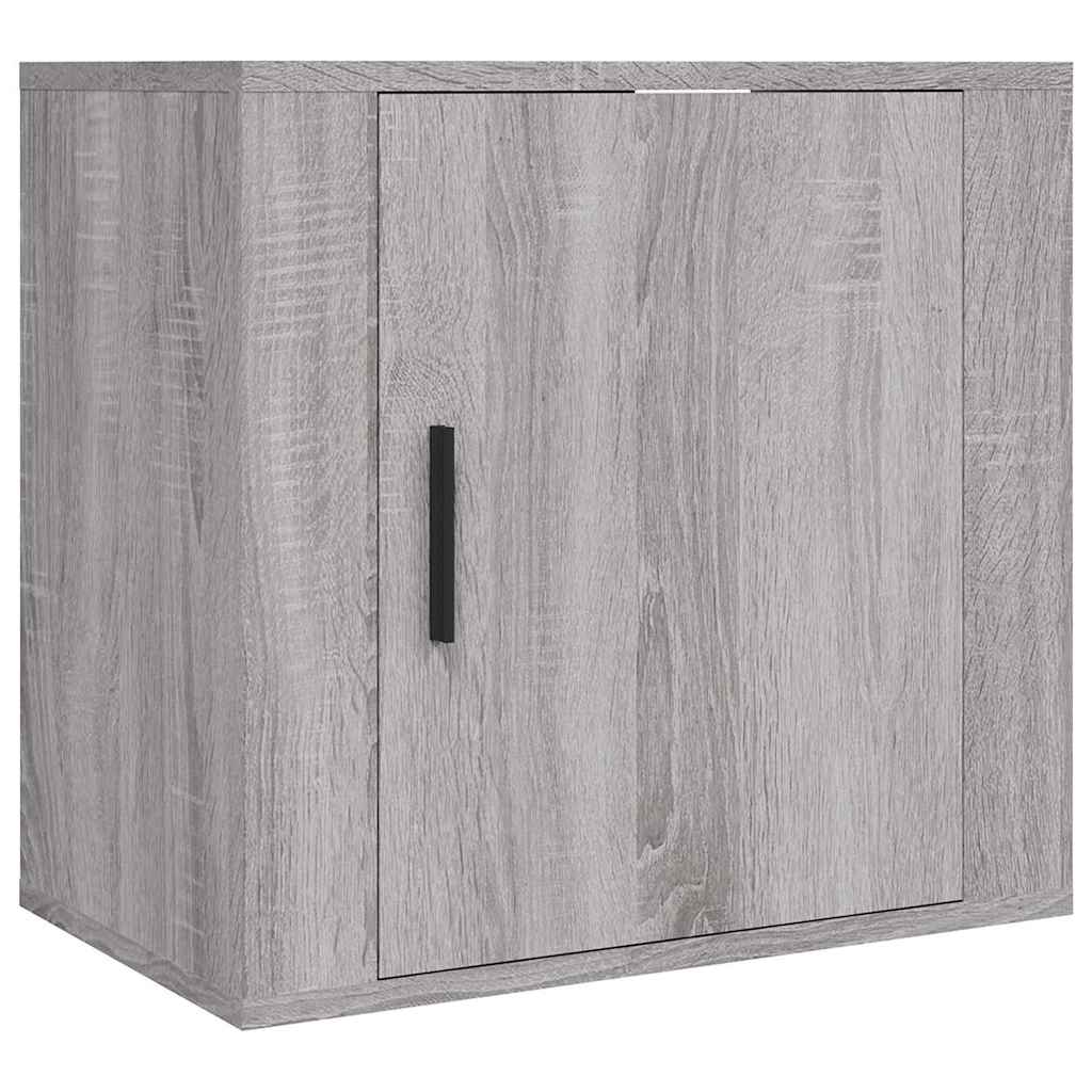 væghængte sengeborde 2 stk. 50x30x47 cm grå sonoma-eg