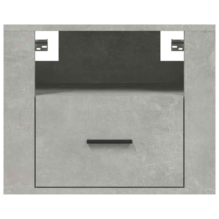 væghængt sengebord 50x36x40 cm betongrå