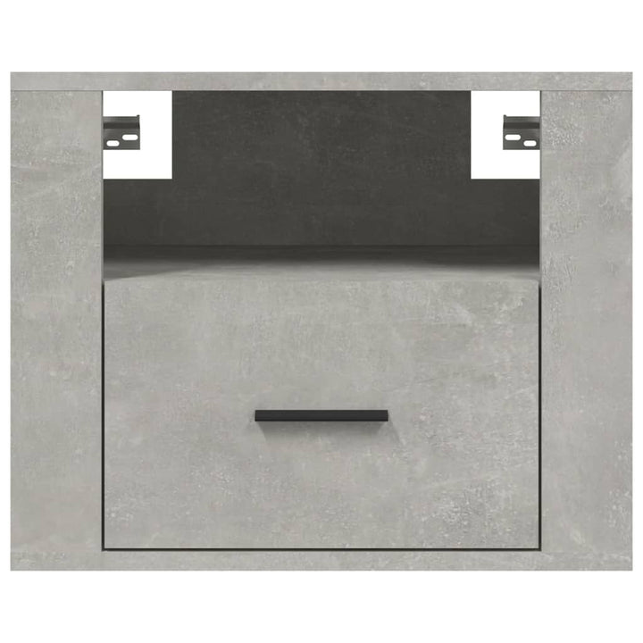 væghængte sengeborde 2 stk. 50x36x40 cm Betongrå