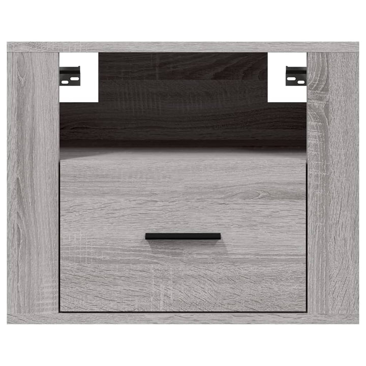 væghængte sengeborde 2 stk. 50x36x40 cm grå sonoma-eg