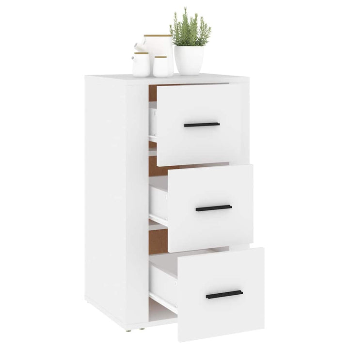 skænk 40x33x70 cm konstrueret træ hvid